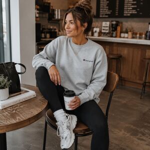 Champion Light Gray Crewneck Sweatshirt